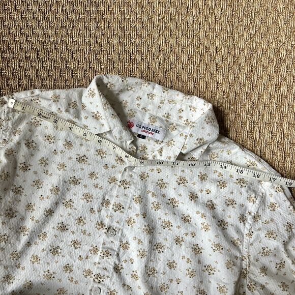 Vintage Women’s US Polo Assn Floral Button Up Blouse Sz Large - Picture 5 of 8